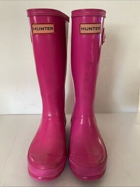 Hunter Fuchsia Gloss Knee-High Rain Boots